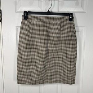 H&M Black‎ and Cream Houndstooth Pencil Skirt